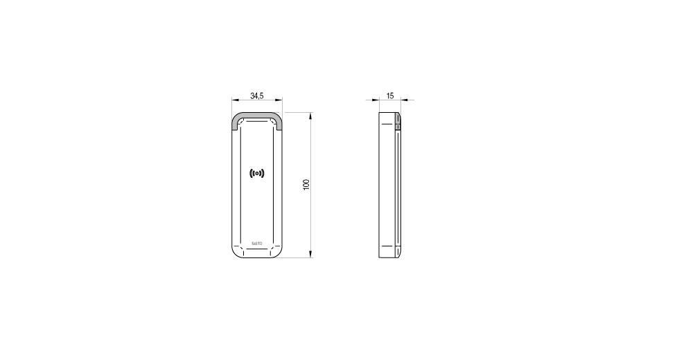 Design XS - Mullion Wall Reader Design XS - Mullion Wall Reader