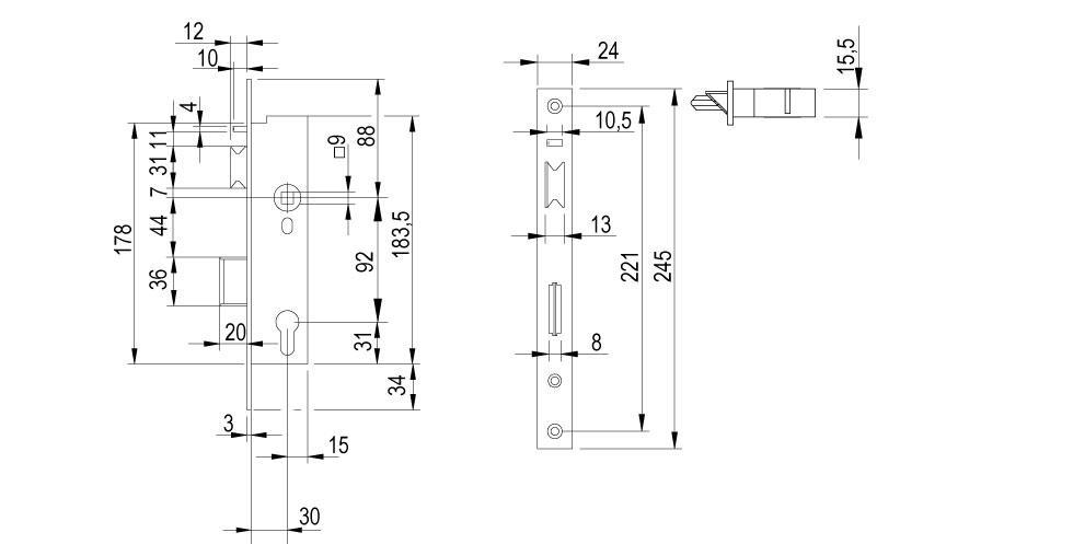 XS4 LE9W - European Mortise Lock XS4 LE9W - European Mortise Lock